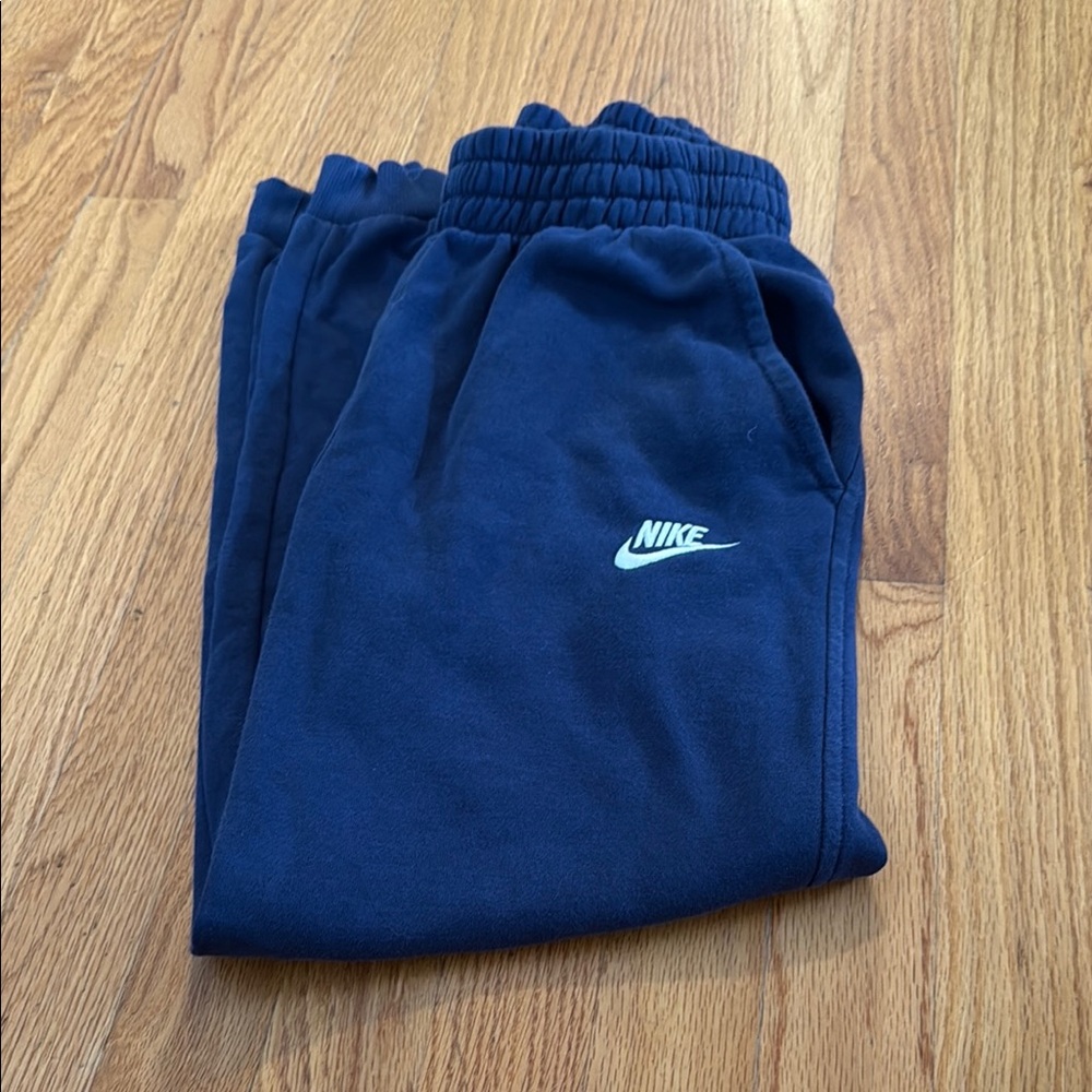 Nike Blue Joggers Elastic Waistband Fleece - Great condition boys size L